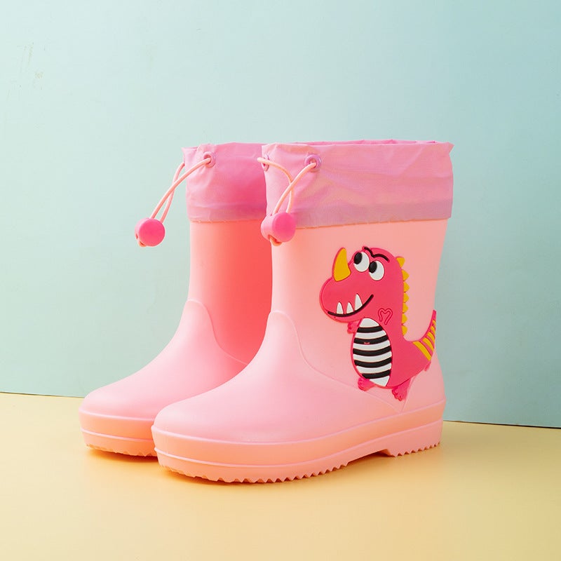 New Little Dinosaur Cartoon Pvc Children'S Lightweight Rain Boots Waterproof Men'S And Women'S Water Rubber Shoes Non-Slip Comfortable Rain Boots - Image 1