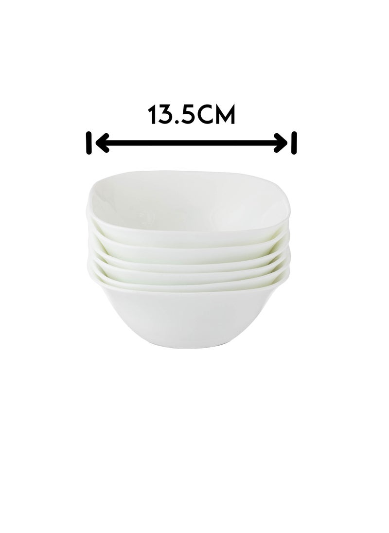 Luminarc Arcopal Bowl 6 Pieces, Plain White Size 12.5 cm  - Image 5
