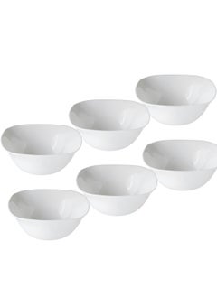 Luminarc Arcopal Bowl 6 Pieces, Plain White Size 12.5 cm  - Image 2