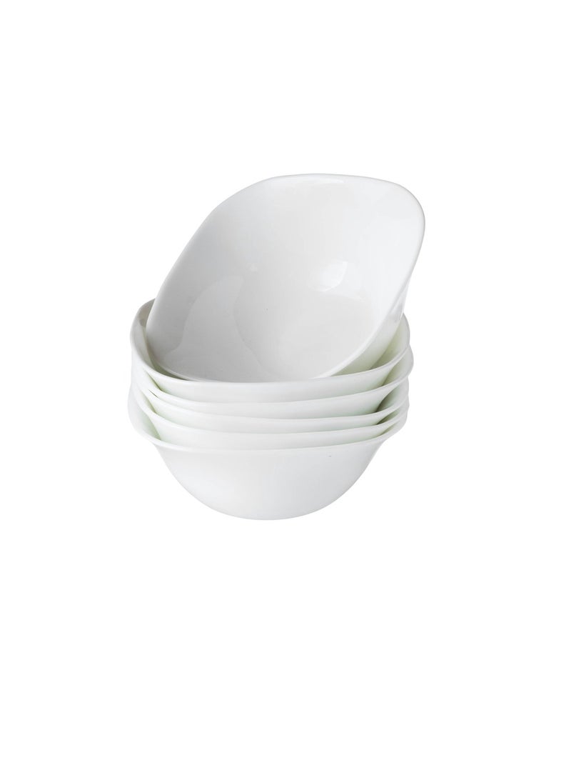 Luminarc Arcopal Bowl 6 Pieces, Plain White Size 12.5 cm  - Image 3