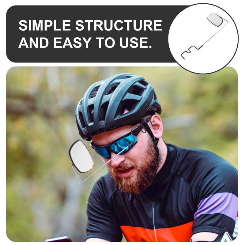 Adjustable Cycling Rear View Mirror for Glasses Multi Angle Bike Safety Accessory - Image 4