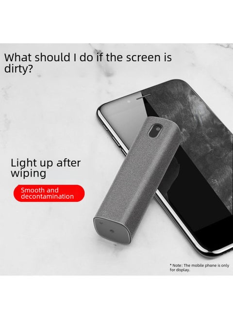 Screen Cleaner LCD Screen Cleaning Liquid Integrated Sprayer Computer Mobile Phone Cleaner Spot Wholesale-Color:Black (with PP Shell)