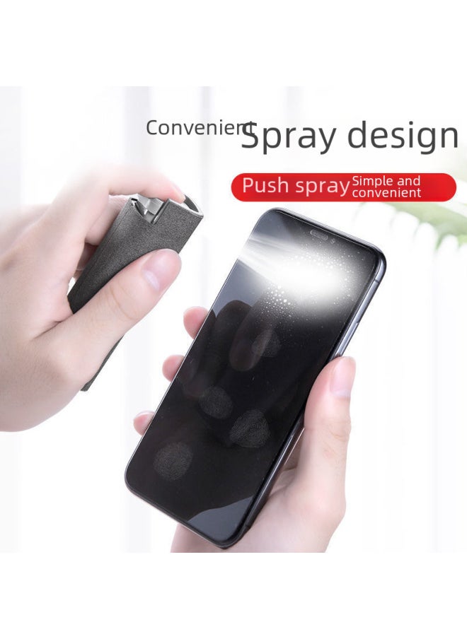 Screen Cleaner LCD Screen Cleaning Liquid Integrated Sprayer Computer Mobile Phone Cleaner Spot Wholesale-Color:Black (with PP Shell)