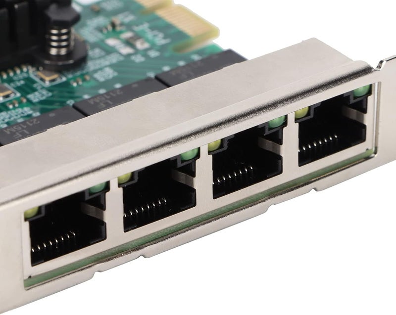 klarako RTL8111G 4 Port Gigabit Network Card, 10/100/1000Mbps PCIE X1 X4 X8 X16 PCIE Adapter Card RJ45 x4, Support Automatic Correction, ECC, CRC, for Win XP, Win7, Win8, Win8.1, Win10 - Image 5