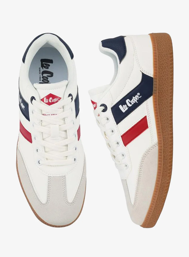 Panelled Lace-Up Ankle School Sneakers