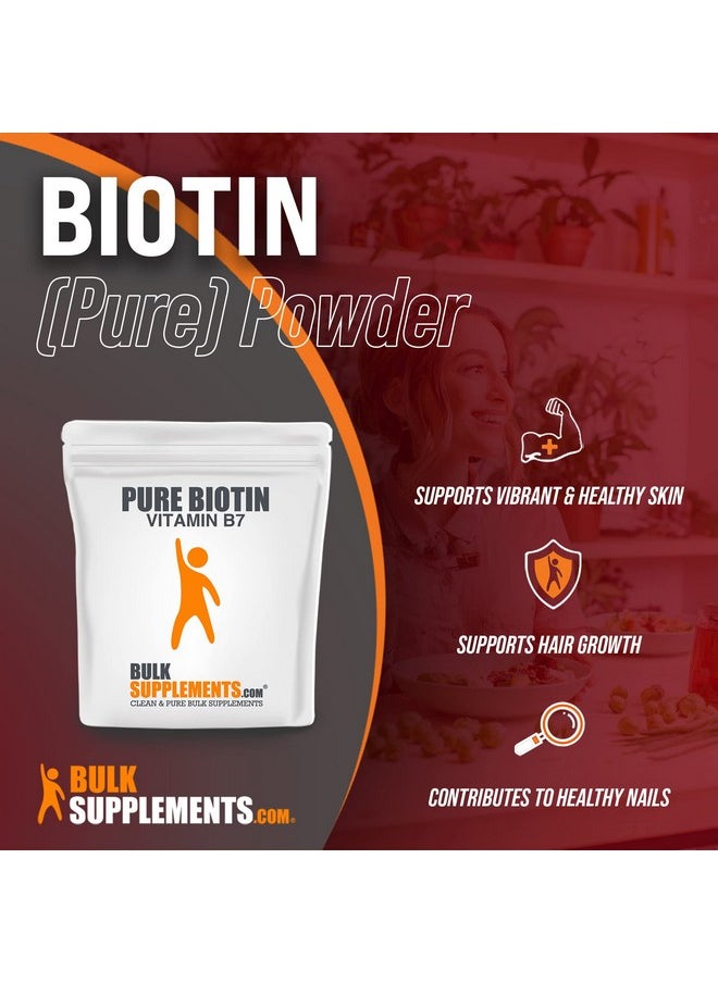 BulkSupplements مسحوق البيوتين النقي (فيتامين ب7) فيتامينات البيوتين للشعر والبشرة والأظافر، بيوتين نباتي لنمو الأظافر، فيتامينات البشرة، فيتامينات الشعر والأظافر للنساء (10 جرام، 0.35 أونصة)  - Image 4