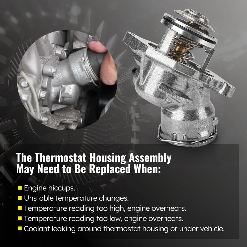 C-Tzu Upgrade Aluminium Thermostat Housing Assembly W/Sensors For Mercedes-Benz C230 C250 C280 C350 E280 E300 E350 Ml350 Ml450 R350 S400 Slk280 Slk300 Slk350 - Replaces 2722000115 2722000415 Tm45100D - Image 5