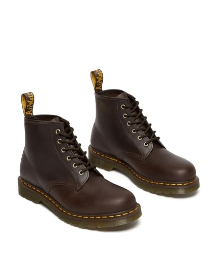 Dr Martens Dr. Martens Unisex 101 Crazy Horse Leather 6 Eye Boot, Dark Brown, 11 US Women - Image 4
