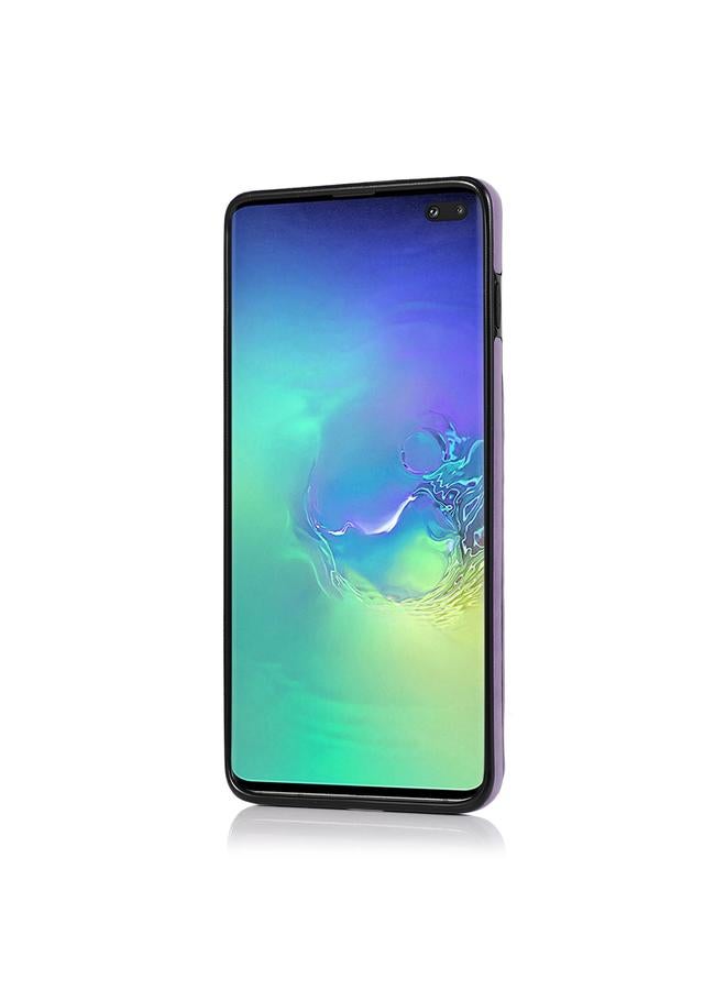 اس-توب جراب لهاتف Samsung Galaxy S10 مزود بمشبك مزدوج ونمط ماندالا مصنوع من مادة البولي يوريثان الحراري والبولي يوريثان الحراري مع فتحات للبطاقات وحامل وإطار للصور - Image 3