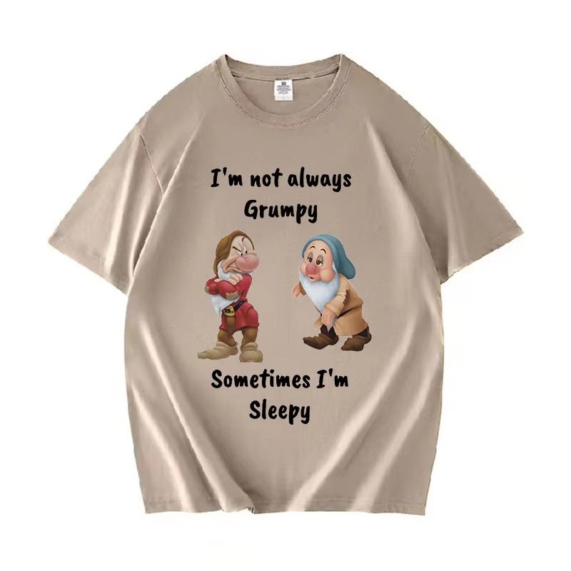 Men And Women Fun 100 Cotton T-Shirt With "I 'Mnotalwaysgrumpy Sometimes I 'Msleepymem01232 - Image 4