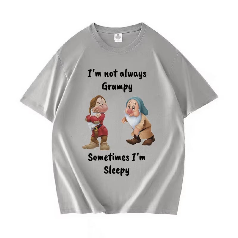 Men And Women Fun 100 Cotton T-Shirt With "I 'Mnotalwaysgrumpy Sometimes I 'Msleepymem01232 - Image 1
