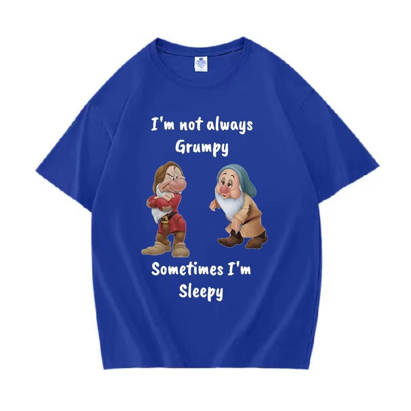 Men And Women Fun 100 Cotton T-Shirt With "I 'Mnotalwaysgrumpy Sometimes I 'Msleepymem01232 - Image 5