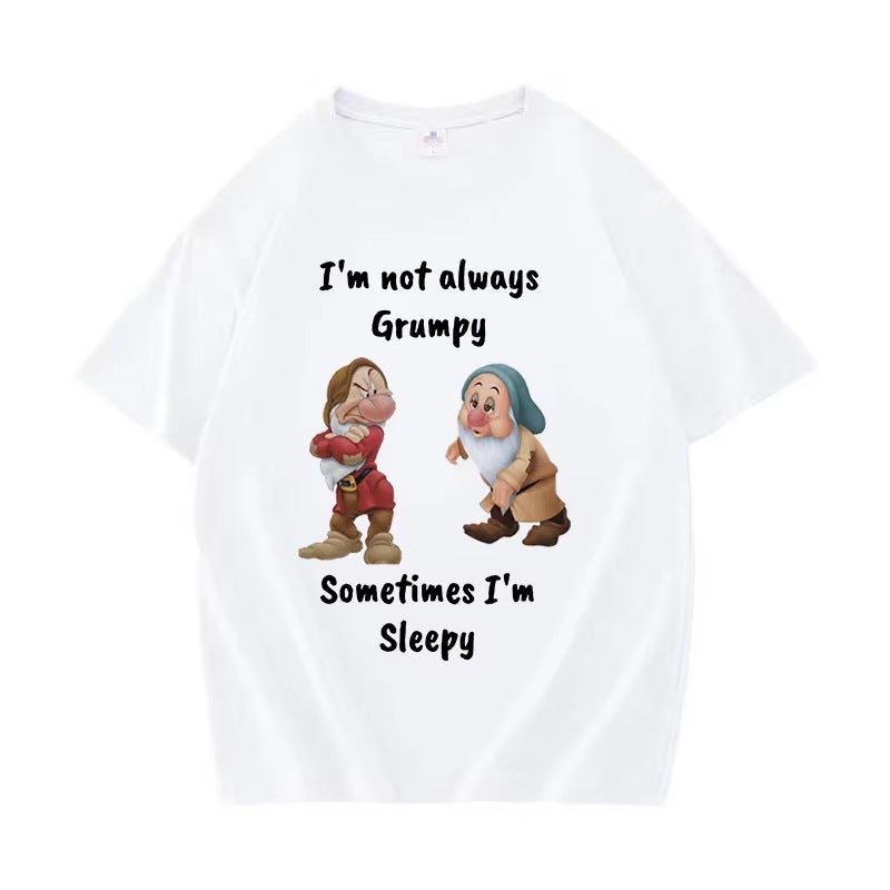 Men And Women Fun 100 Cotton T-Shirt With "I 'Mnotalwaysgrumpy Sometimes I 'Msleepymem01232 - Image 3