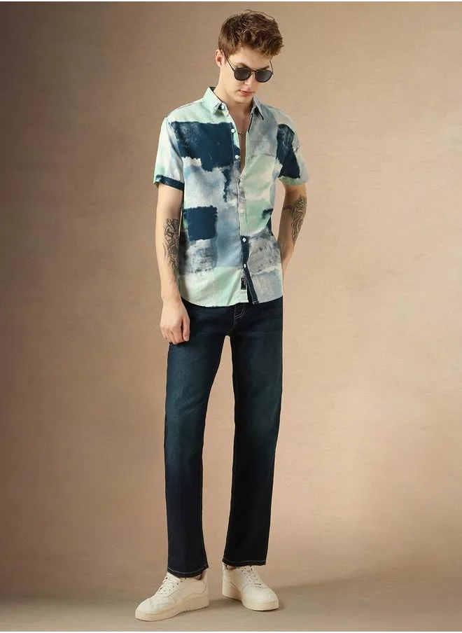 Dennis Lingo Men's Regular Fit Multi-Color Casual Shirt