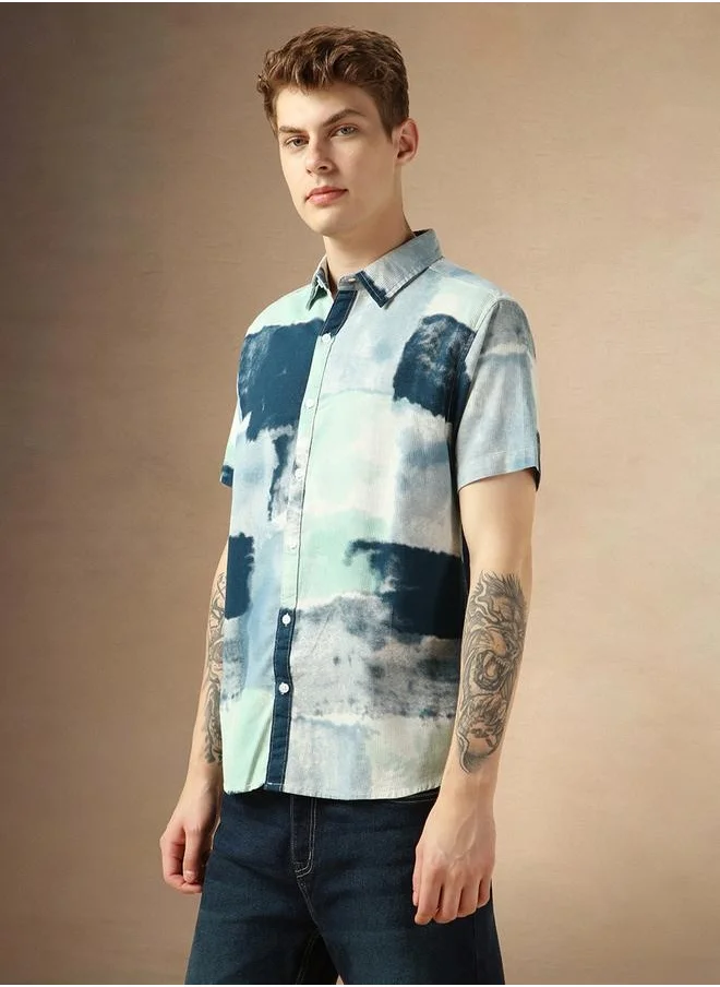Dennis Lingo Men's Regular Fit Multi-Color Casual Shirt