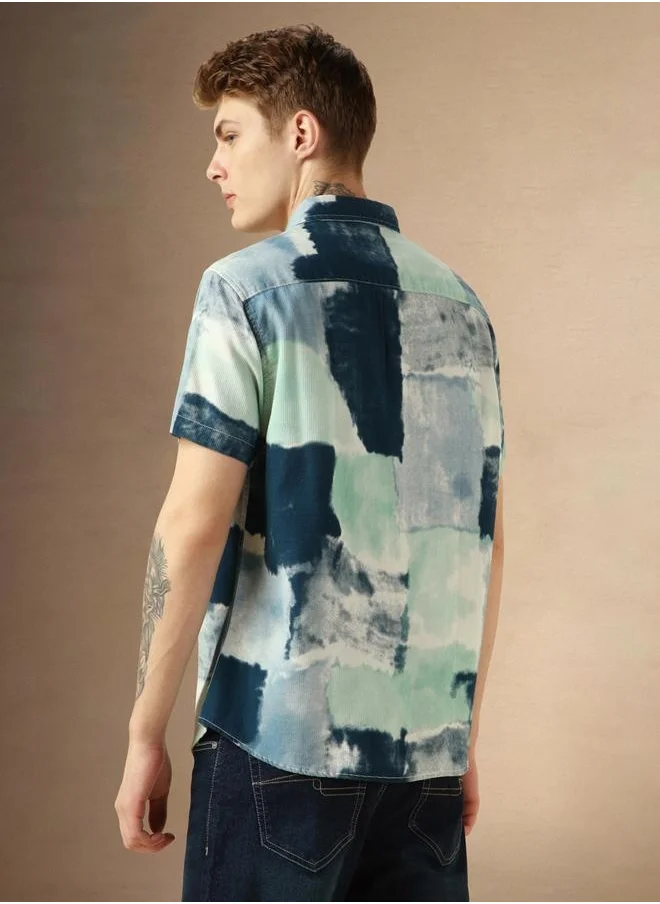 Dennis Lingo Men's Regular Fit Multi-Color Casual Shirt