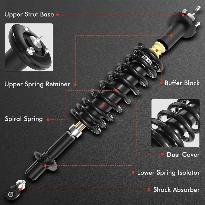 A-Premium Complete Strut and Coil Spring Assembly for Ford Expedition & Lincoln Navigator - Image 2