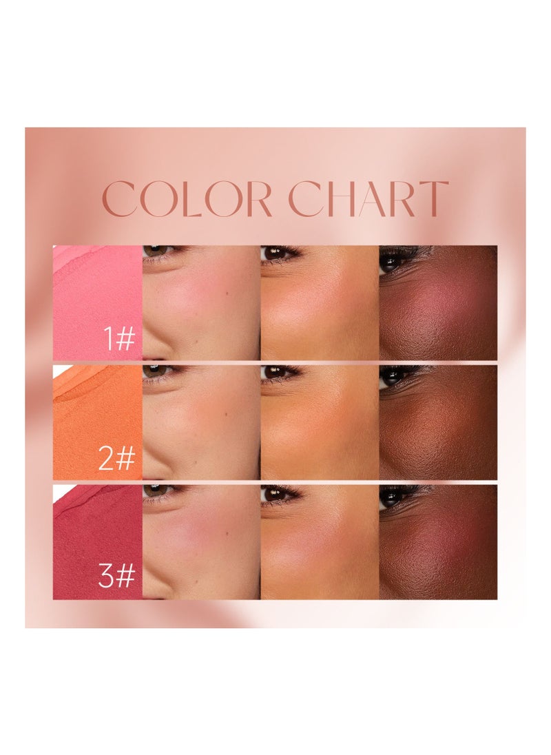 DEROL Cream Blush For Cheeks Face Blushes Stick Palette Bronzer Highlighter Shape Contour Moisturizing And Breathable Matte Finish Long-wearing Waterproof For Women Makeup  - Image 4