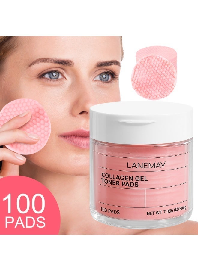 LANEMAY Collagen Gel Toner Pads - cleanses and hydrates the skin, shrinks pores and enhances skin elasticity, and improves skin tone and texture - Image 1