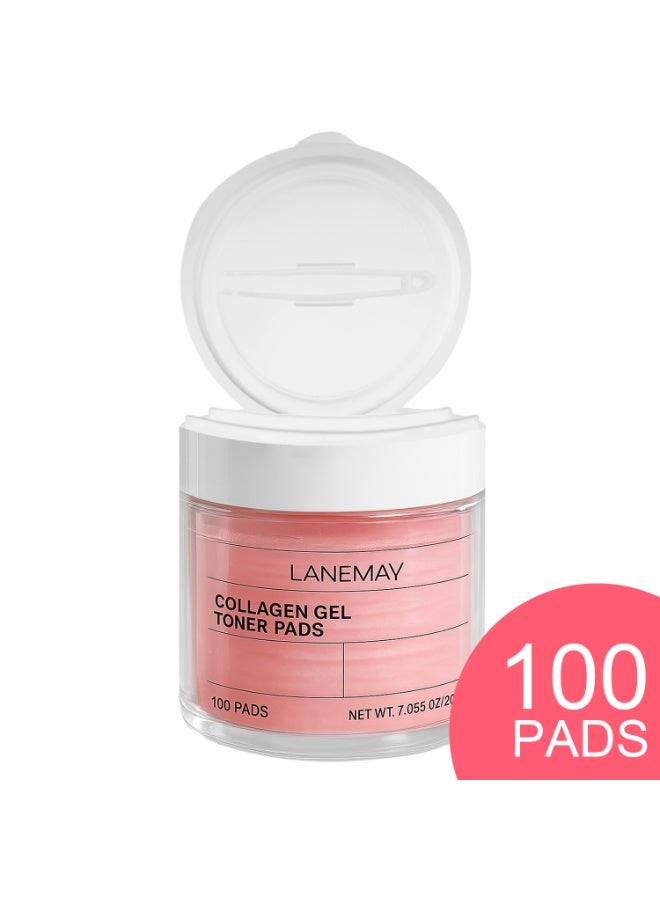 LANEMAY Collagen Gel Toner Pads - cleanses and hydrates the skin, shrinks pores and enhances skin elasticity, and improves skin tone and texture - Image 2