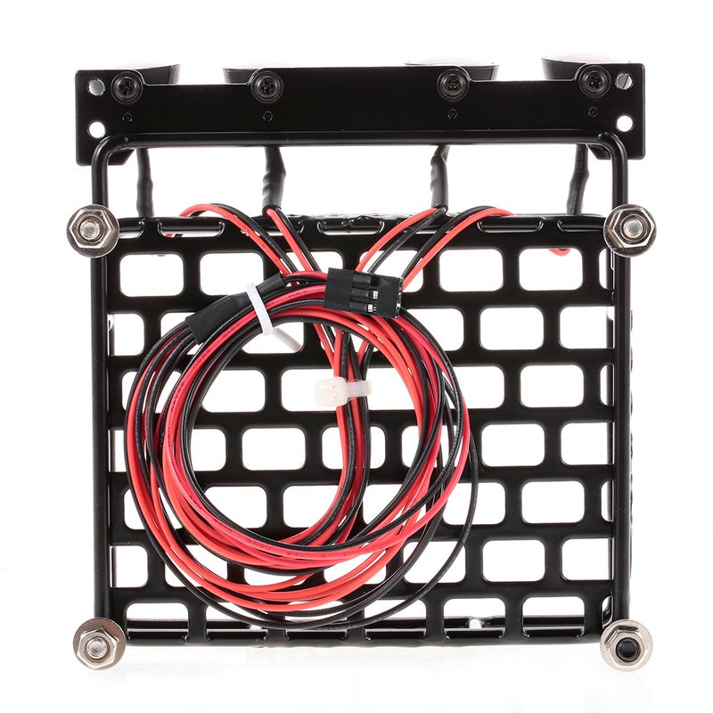 مجموعة حامل أمتعة للسقف مع شريط إضاءة لقطع غيار سيارات RC مقياس 1/10 من أنواع Axial SCX10 و D90 و Traxxas TRX-4 و Tamiya و HSP - Image 4