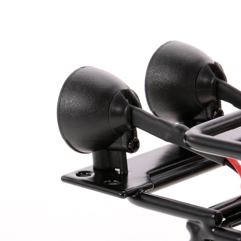 مجموعة حامل أمتعة للسقف مع شريط إضاءة لقطع غيار سيارات RC مقياس 1/10 من أنواع Axial SCX10 و D90 و Traxxas TRX-4 و Tamiya و HSP - Image 2