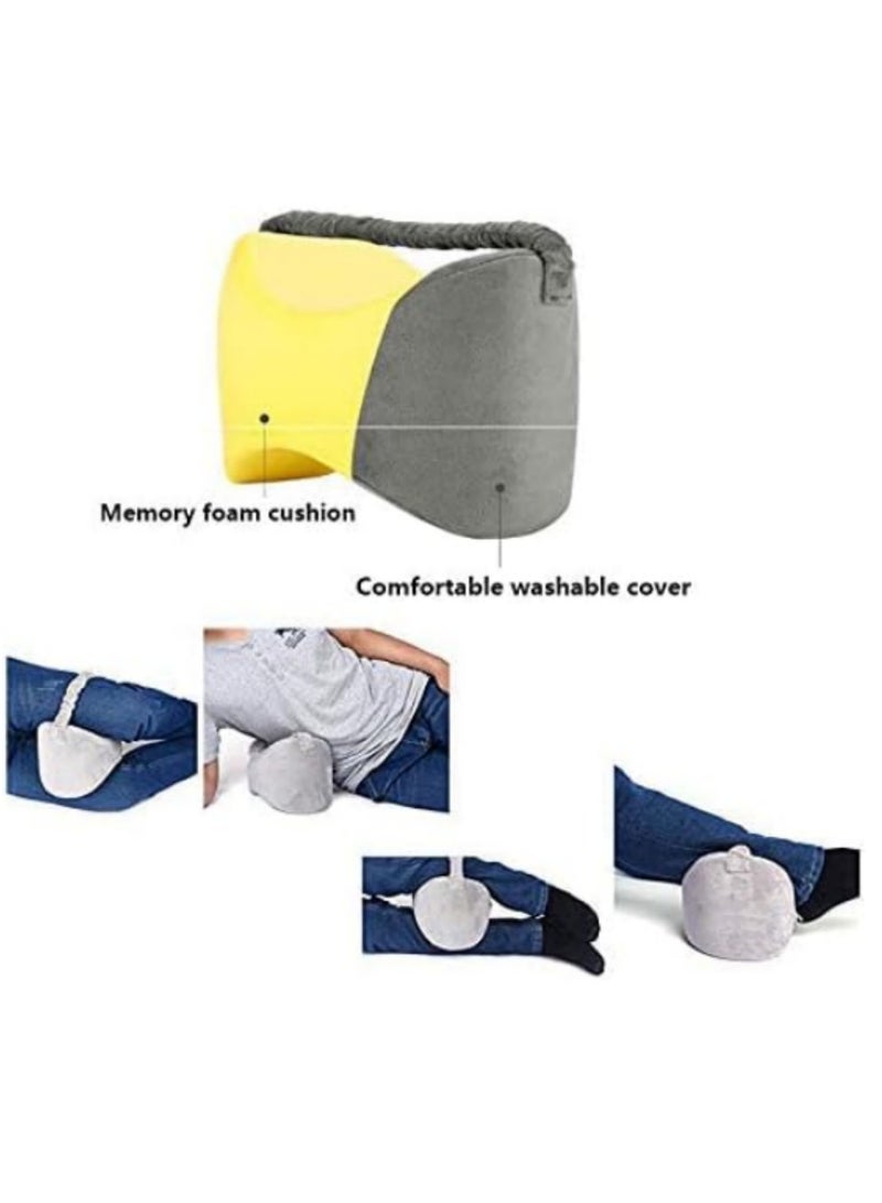 Knee Cushion Pillow for Side Sleepers Memory Foam Leg Pillow Orthopedic Posture Supporter Leg Cushion for Back Pain Support Knee Support for Sleeping Joint Pain Relief Pressure Relief - Image 4