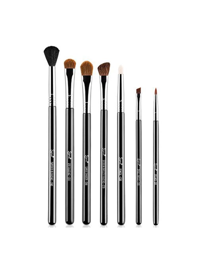 SIGMA 7-Piece Basic Eyes Brush Kit Black/Silver - Image 1