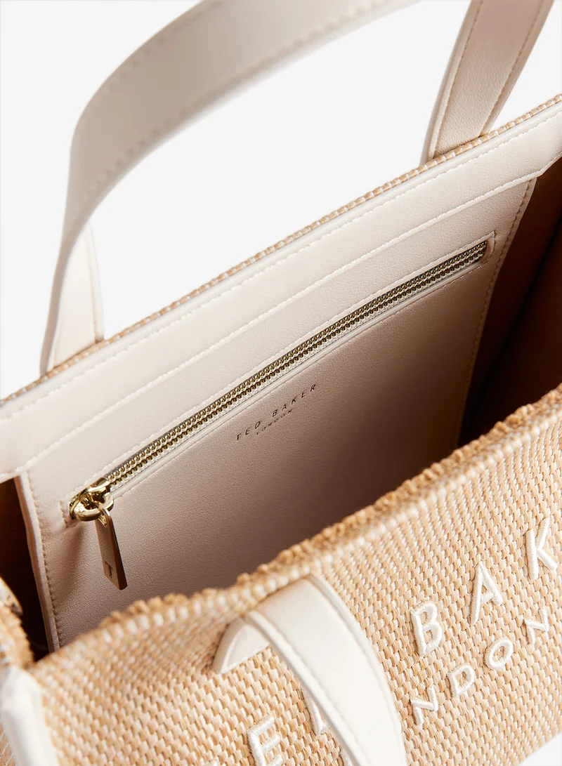 Ted Baker Faux Raffia Small Icon Tote
