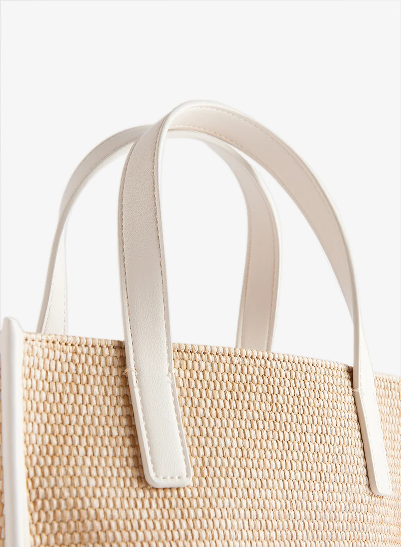 Ted Baker Faux Raffia Small Icon Tote