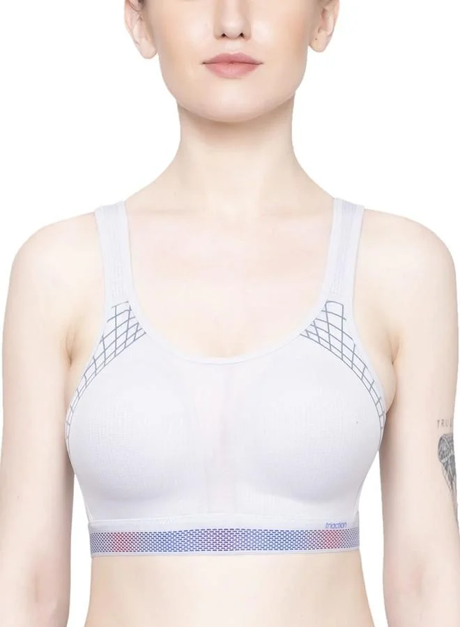 ترايامف Triumph International Women's Polyester Wire Free Casual Sports Bra (100I593 FU_Platinum_34C)