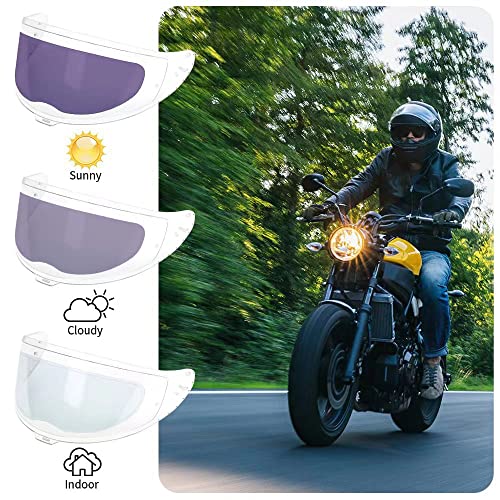 WeePro Photochromic Anti-Fog Helmet Visor Film,Auto Tint Transition Film for Motorcycle Helmet Visor from Clear to Tinted for Riding All Seasons Use,on Sunny or Cold or Cloudy Days(DARK) - Image 3