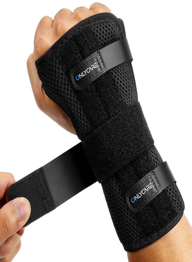 ONLYCARE FSA HSA Carpal Tunnel Wrist Brace Fit Right Hand, Adjustable Wrist Wraps Night Support, Metal Splint Stabilizer Relief Pain for Women Men, Hand Brace for Sprain, Arthritis, Tendonitis, S - Image 1