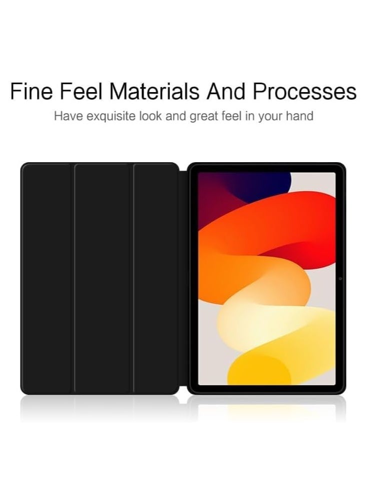 EVO - Compatible with Redmi Pad SE 11 Inch 2023 Case Ultra Thin Smart Cover for Redmi Pad SE 11'' Tablet TPU Shell with Auto Wake UP (Black) - Image 1