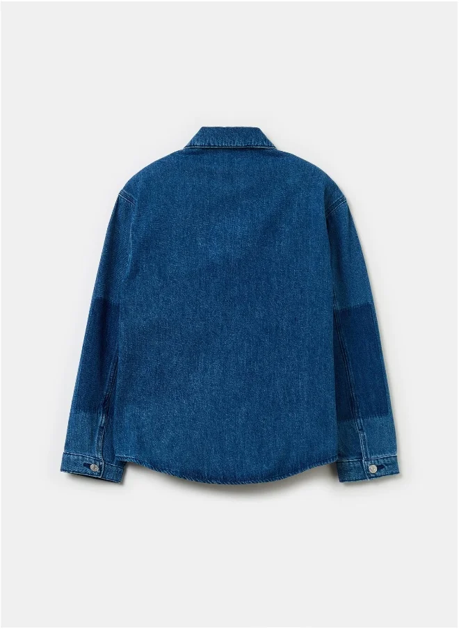 Ovs Denim shacket with print