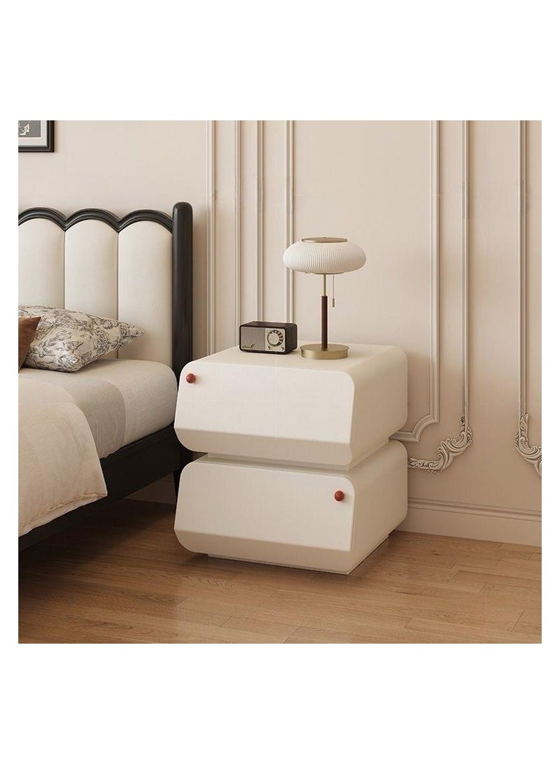 AWD Modern Bedside Table, Two Drawers Storage Nightstand, Contemporary Bed Side Table For Bedroom. - Image 1