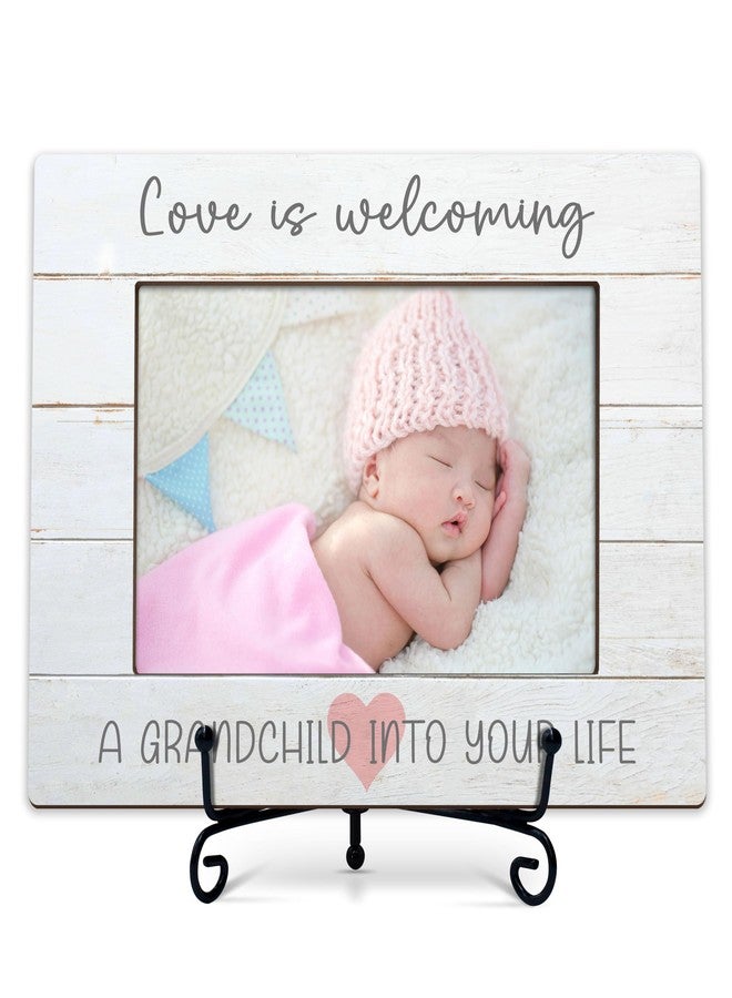 BXVRT Baby Announcement Photo Frame Gifts, My First Grandchild Wooden Picture Frame With Stand, Family Frame, First Time Grandparents Gifts, Baby Sonogram Baby Shower Gifts For New Grandma New Grandpa -07 - Image 1