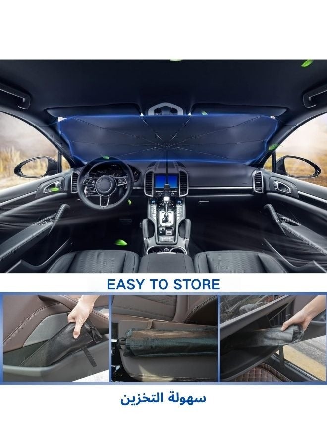 Foldable Car Windshield Umbrellas, Car Windshield Sun Shade Umbrella for Front Windows, Suitable for Windshields of Various Car Models - Image 3