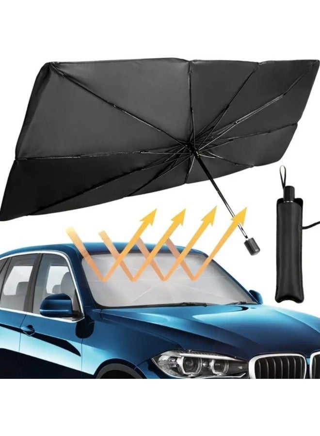 Foldable Car Windshield Umbrellas, Car Windshield Sun Shade Umbrella for Front Windows, Suitable for Windshields of Various Car Models - Image 1