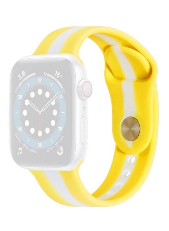 NIBEMINENT Replacement Watchbands For Apple Watch Series 7 45mm/6 & SE 5 4 44mm/3 2 1 42mm Yellow - Image 1