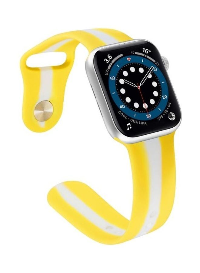 NIBEMINENT Replacement Watchbands For Apple Watch Series 7 45mm/6 & SE 5 4 44mm/3 2 1 42mm Yellow - Image 3