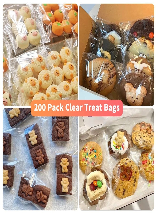 SUREHOME Cookie Bags with Seal, 200 Pcs 5x6 Inch Clear Self Sealing Cellophane Bags for Cookie Packaging Resealable Cello Treat Bag Plastic Individual Cookies Bag for Gift Giving Favors Candy Wrappers - Image 5