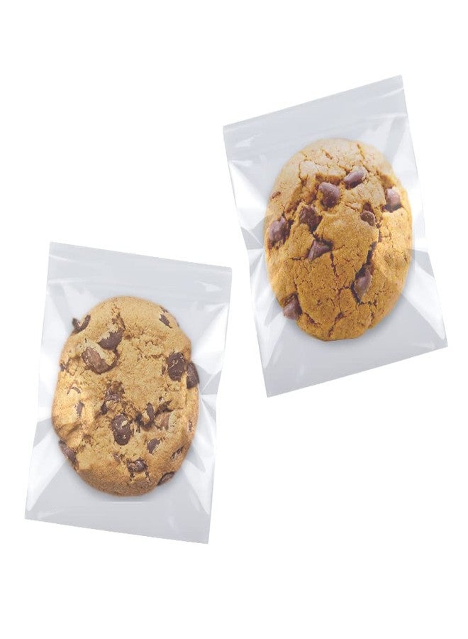 SUREHOME Cookie Bags with Seal, 200 Pcs 5x6 Inch Clear Self Sealing Cellophane Bags for Cookie Packaging Resealable Cello Treat Bag Plastic Individual Cookies Bag for Gift Giving Favors Candy Wrappers - Image 1