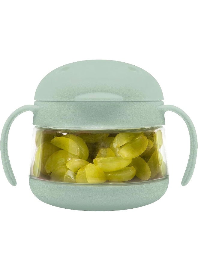 Ubbi Tweat No Spill Snack Container for Kids, BPA-Free, Toddler Snack Container, Sage - Image 1