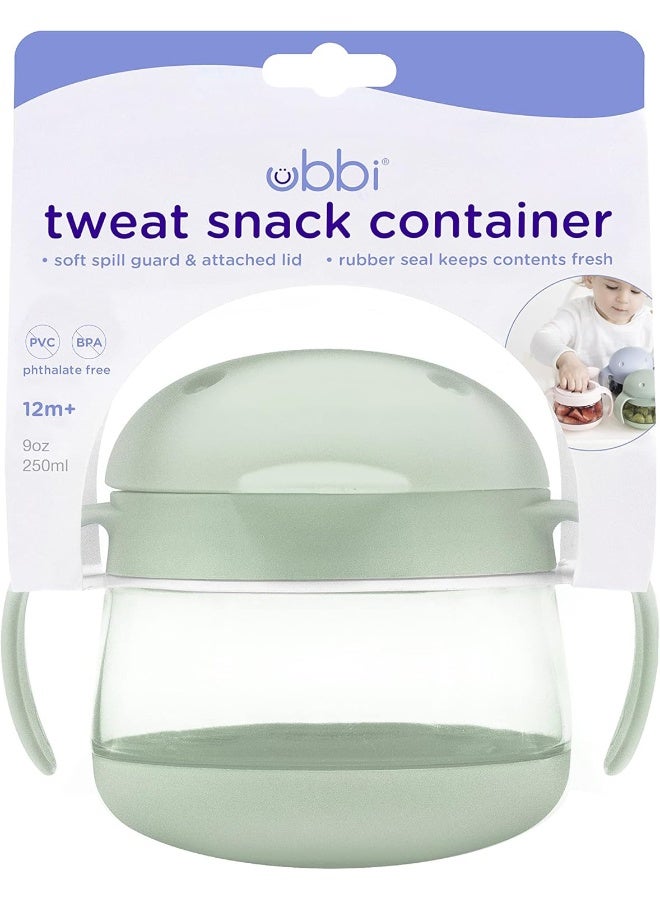 Ubbi Tweat No Spill Snack Container for Kids, BPA-Free, Toddler Snack Container, Sage - Image 3