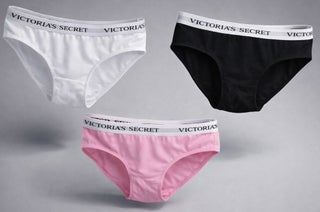 Women's 3-Piece Panty Set: Soft cotton, comfortable design, high-quality material, perfect for everyday wear - Black, white and pink colors - Size M