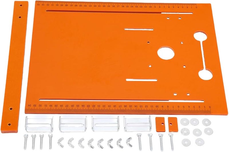 لوحة قاعدة منشار دائري عالمية مقاس 28 × 28 سم مع علامات قياس لأعمال النجارة - Image 2