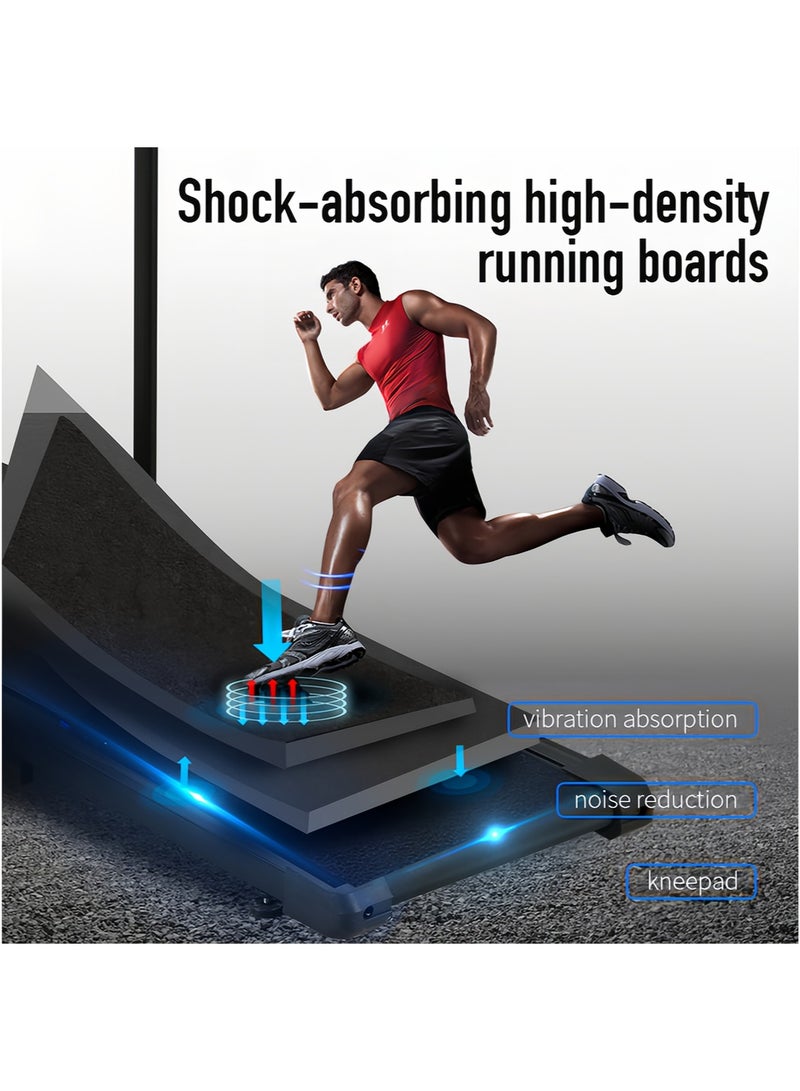 إي تي جي جهاز مشي ولوح اهتزاز 2 في 1 قابل للطي | محرك 0.75 حصان هادئ | سرعة قابلة للتعديل 1-8 كم/س | يحمل حتى 220 كجم | لياقة منزلية ومشي مكتبي - Image 5