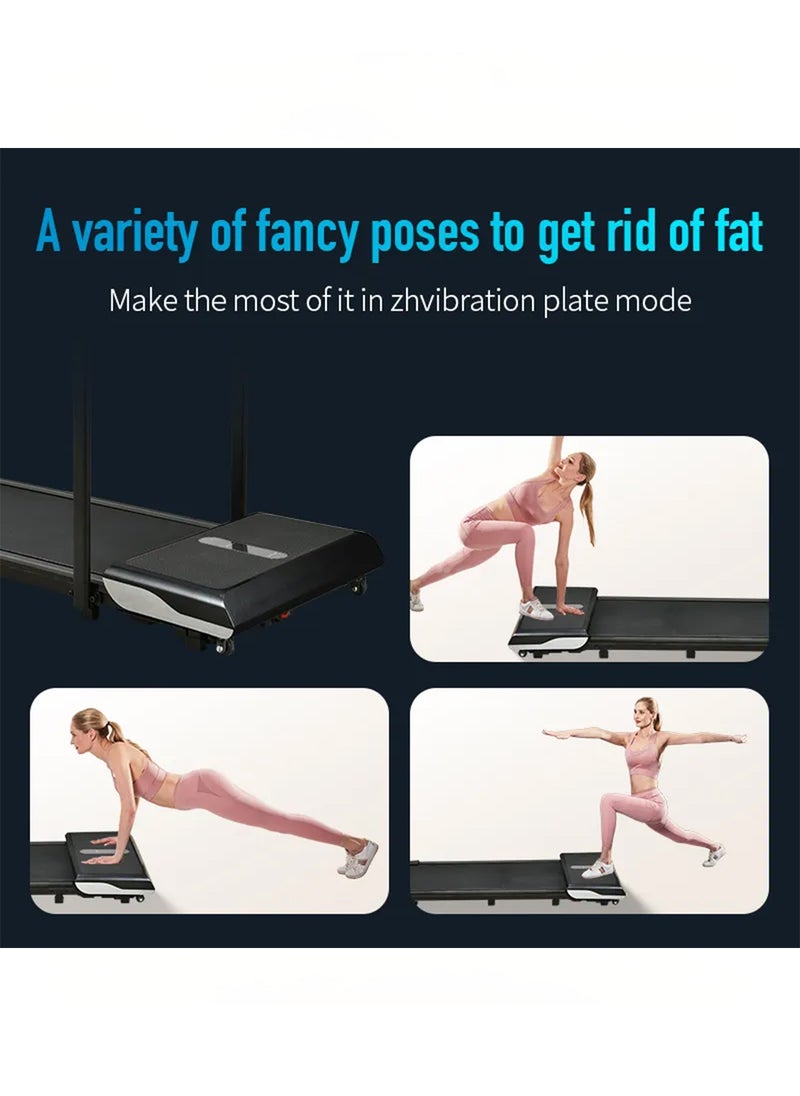 إي تي جي جهاز مشي ولوح اهتزاز 2 في 1 قابل للطي | محرك 0.75 حصان هادئ | سرعة قابلة للتعديل 1-8 كم/س | يحمل حتى 220 كجم | لياقة منزلية ومشي مكتبي - Image 4