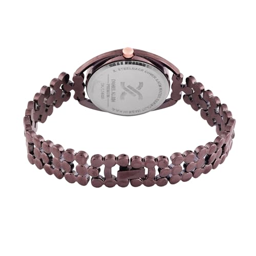 Daniel Klein Coffee Multi Linked Strap Brown Dial Women Premium Analog Watch - DK.1.14020-3 - Image 5
